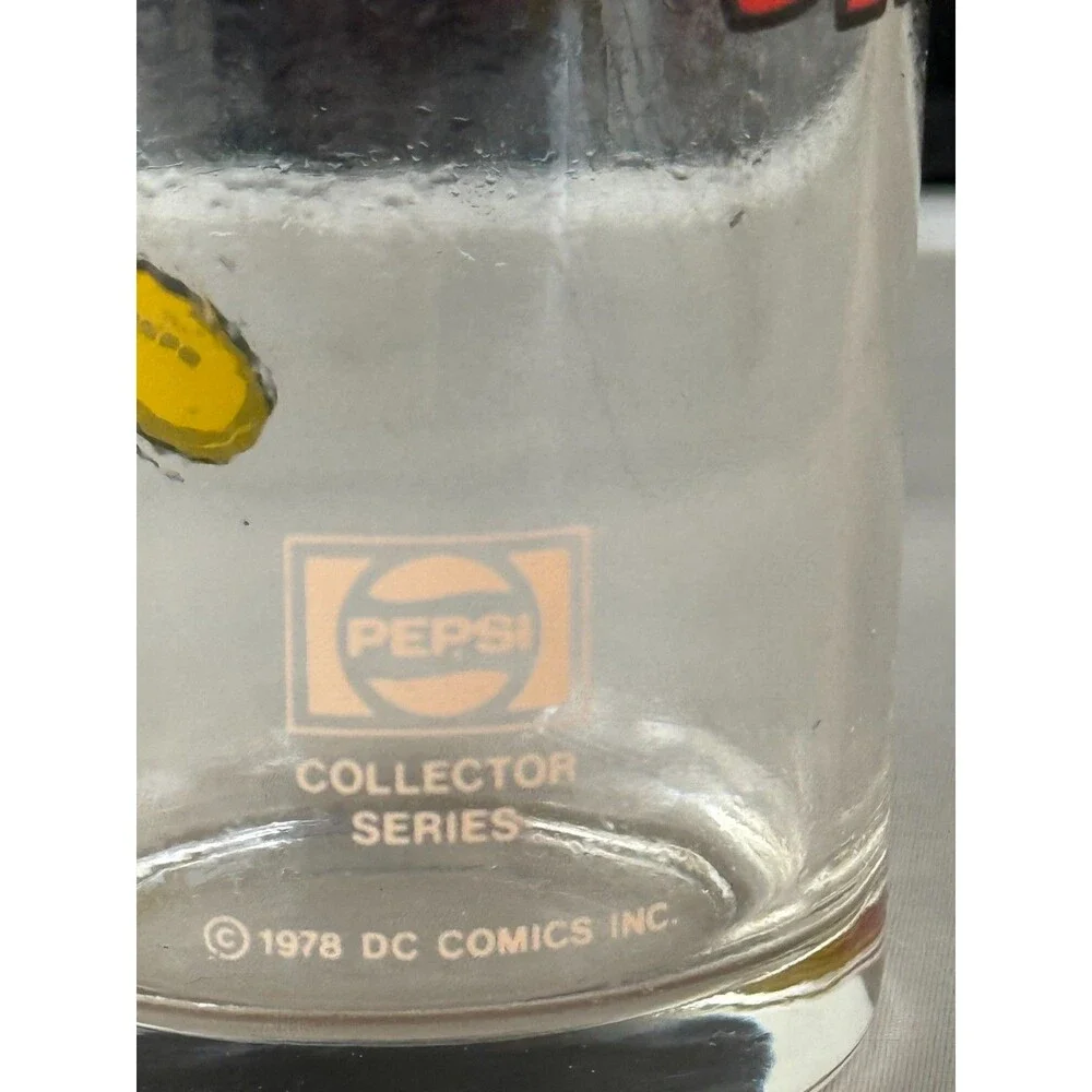Vintage 70s DC Comics SHAZAM! Super Hero Pepsi Collector Series Tall‎ Glass 1978